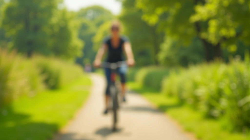Vrouw op fiets langs Nederlands kanaal op zonnige dag, groen landschap